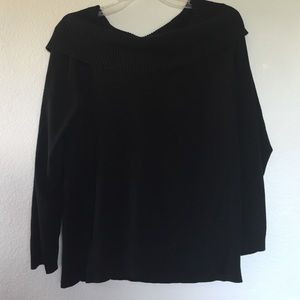 Chico's Black Sweater Scoop Top