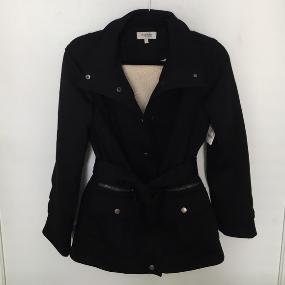 Fitted Black Jacket with Belt