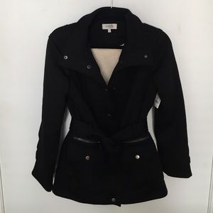 Fitted Black Jacket with Belt