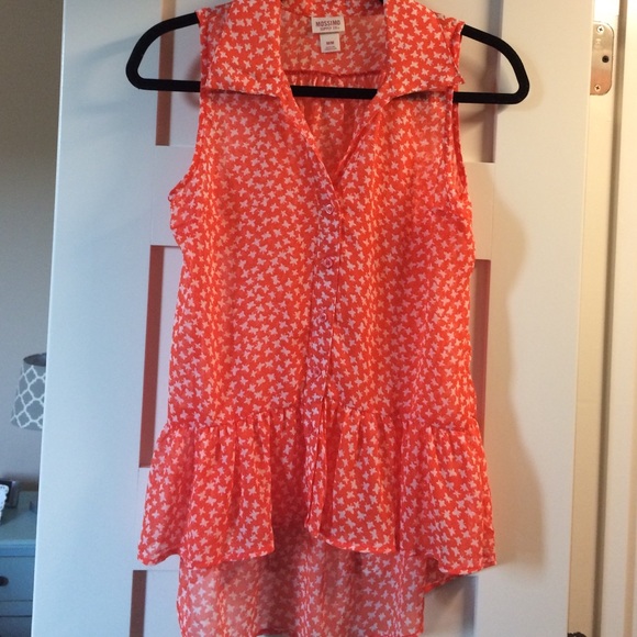 Patterned orange tank