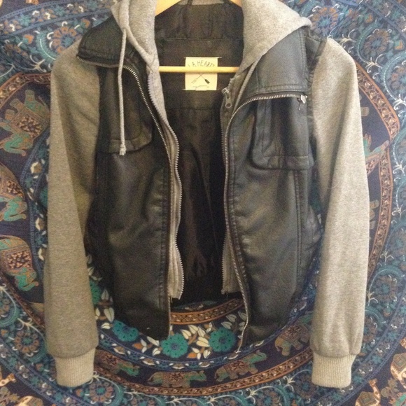 leather jacket // hoodie
