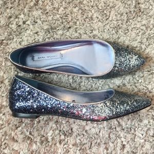 ZARA Glitter Flats