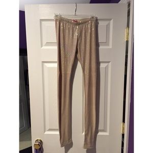 100% sequined leggings