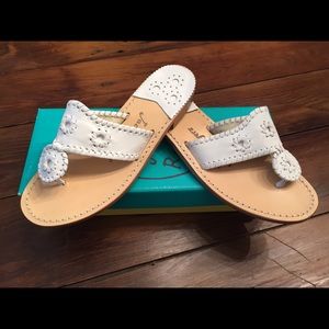 New Jack Rogers Palm Beach Flat White Size 6M.