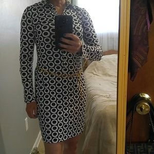 INC blue and white dress