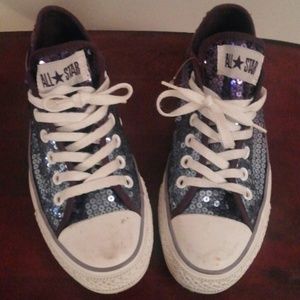 CONVERSE PURPLE SEQUINED
