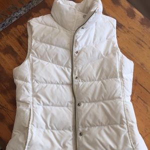 J. Crew white puffy vest