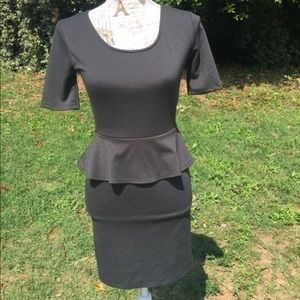 Gray peplum dress