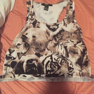 Lion Print Crop top