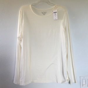 Chico's White Long Sleeve Tee