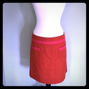 Boden UK Orange/Pink Wool Skirt Size 12🌺