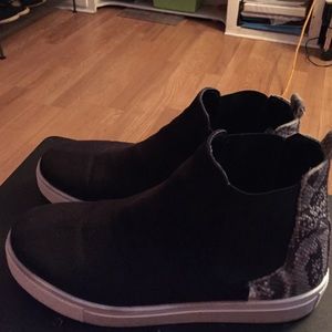 TopShop suede & Snakeskin print sneakers