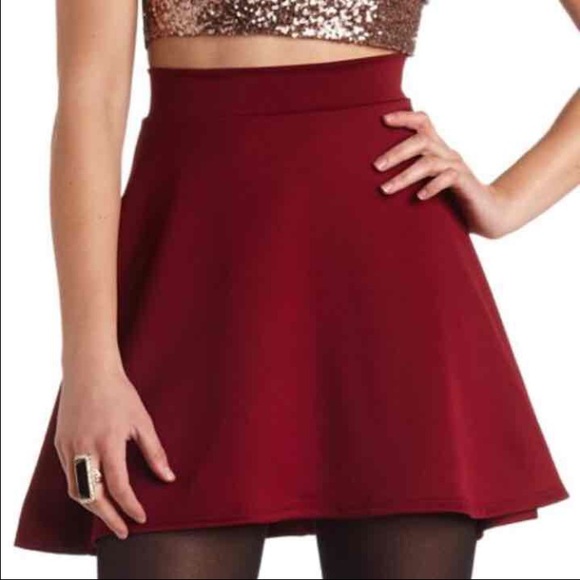 Maroon Skater Skirt