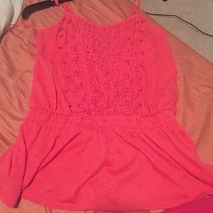 Pink Spaghetti Strap Top