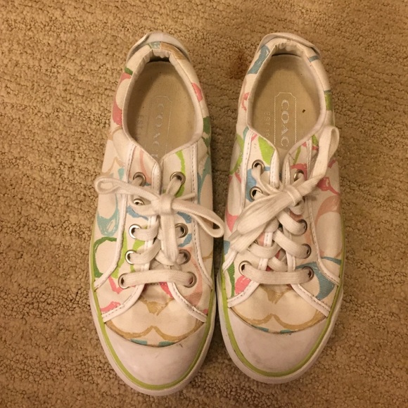 Coach pastel pattern sneakers