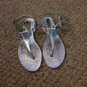 Steve Madden chrome sandals