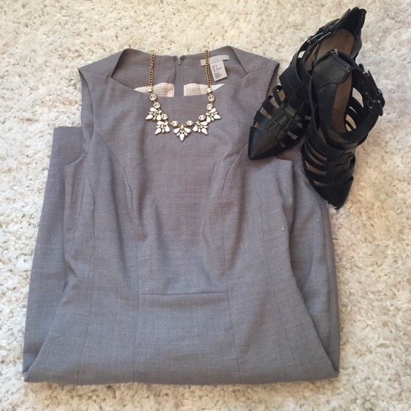 H&M sassy grey work dress