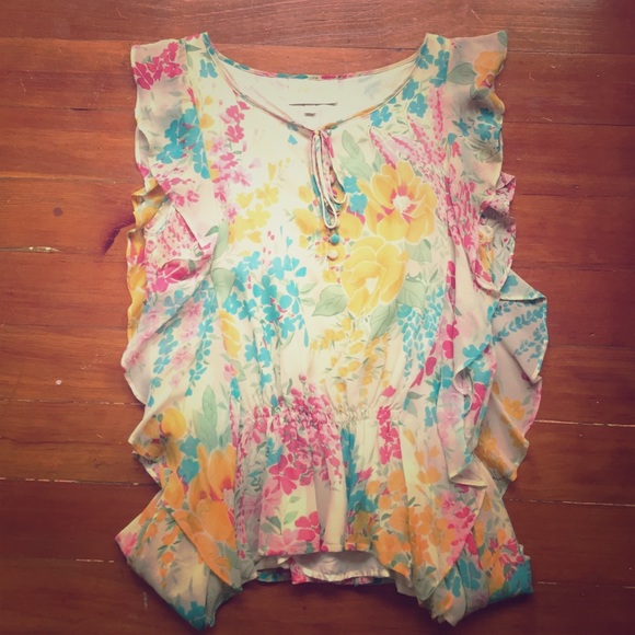 Yumi Kim silk floral blouse