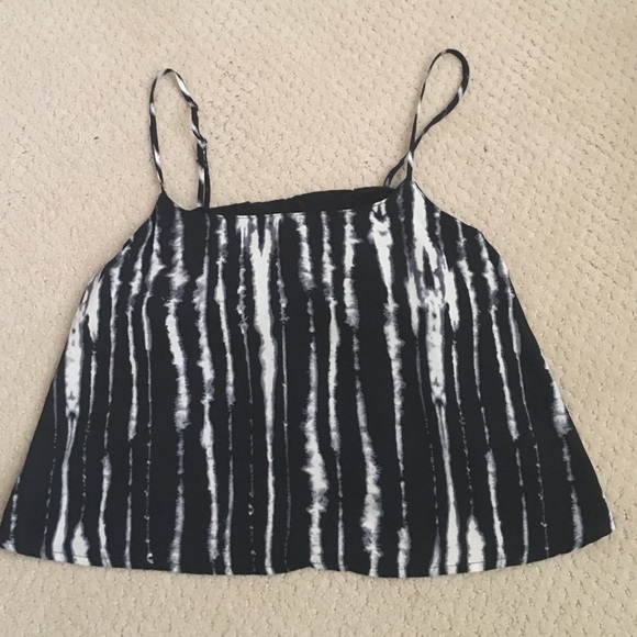 Black, white, and grey crop top