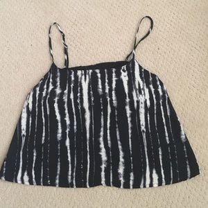 Black, white, and grey crop top