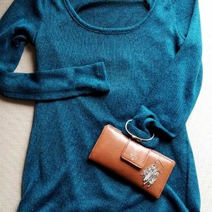 *Teal knit sweater