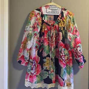 Silk Peasant Blouse by Johnny Was