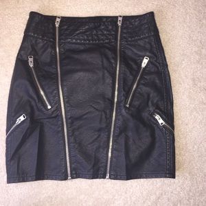 Express faux leather skirt