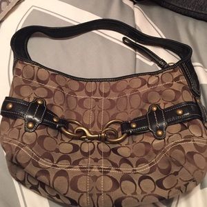 Authentic coach brown shoulder bag