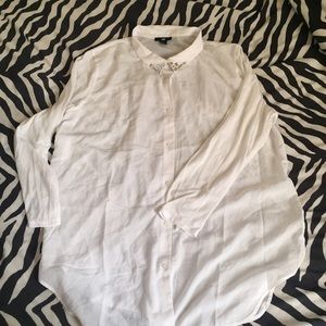 H&M white button up