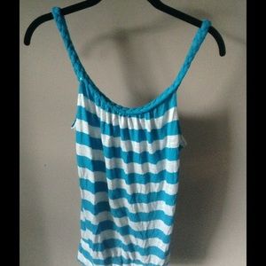 Blue striped tank for summer F21