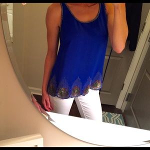 C. luce beautiful royal blue blouse, size S