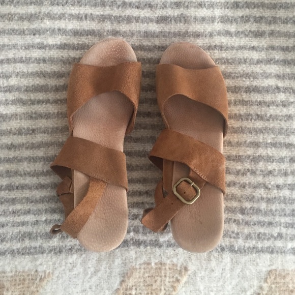Free People suede wood platform