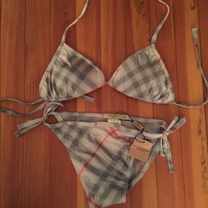 Authentic Gray Burberry bikini size M