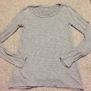 Loft Sz Sm Space Dyed Long Sleeve T-Shirt