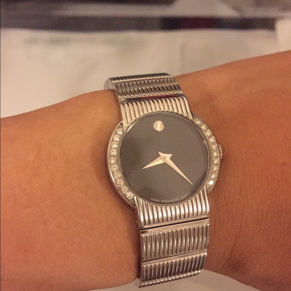 Movado diamond watch black dial - Picture 3 of 4