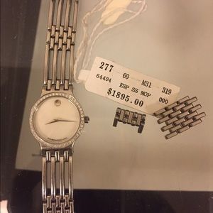 Movado diamond Mother of Peral dial Lady watch