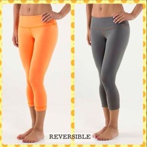 Lululemon wunder under reversible crop legging