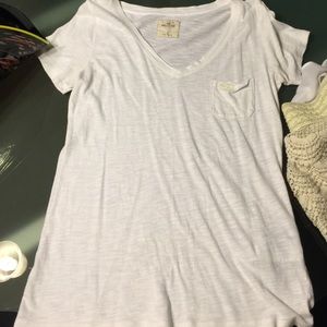 White v-neck from hollister