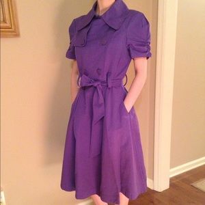 Bebe Purple Trench Raincoat