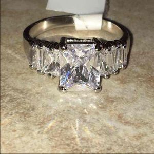 SIZE 9 CZ ENGAGEMENT RING