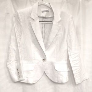 White linen women's blazer.