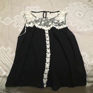 Black tank w/ lace