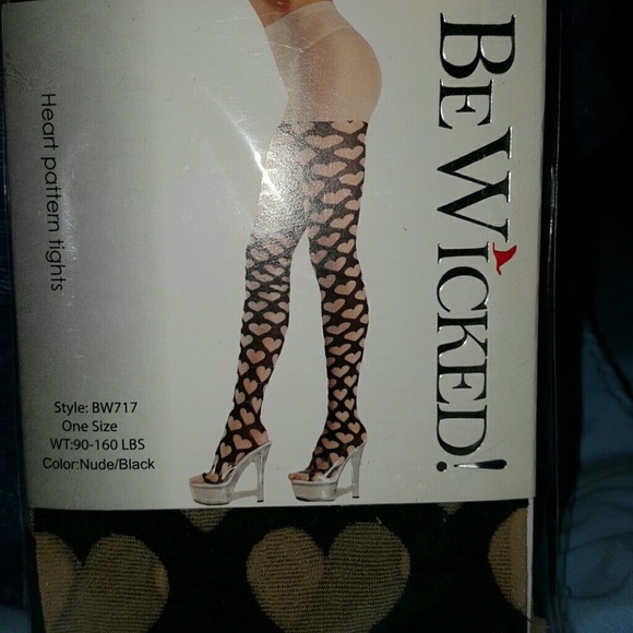 Be Wicked heart pattern tights