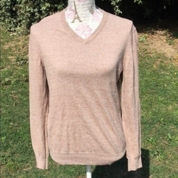 Beige V neck sweater - Picture 1 of 3