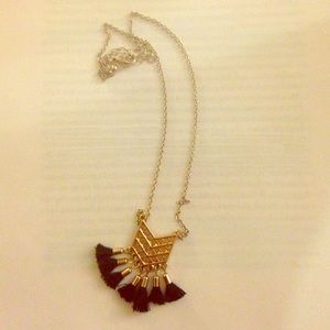 Geometric tassel necklace from Forever 21