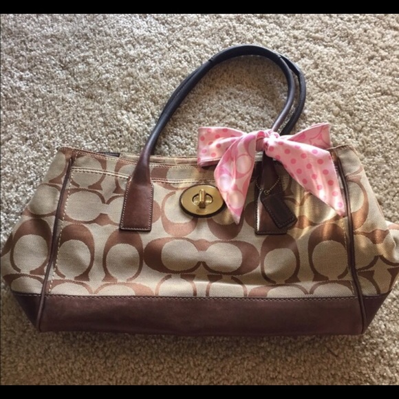 Coach purse bundle brown/black price red*