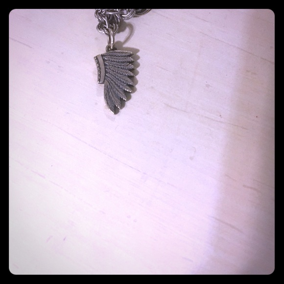 James Avery- silver flag headdress charm