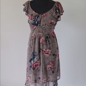 Floral high-waisted/maternity dress