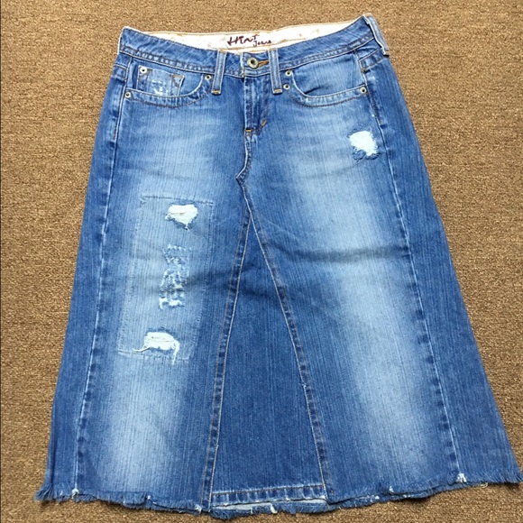 homemade jean skirts