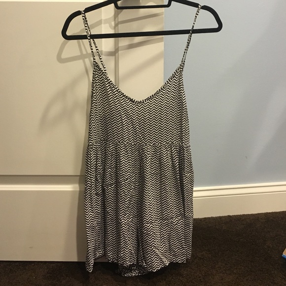 LF black and white stripped romper - Picture 1 of 2